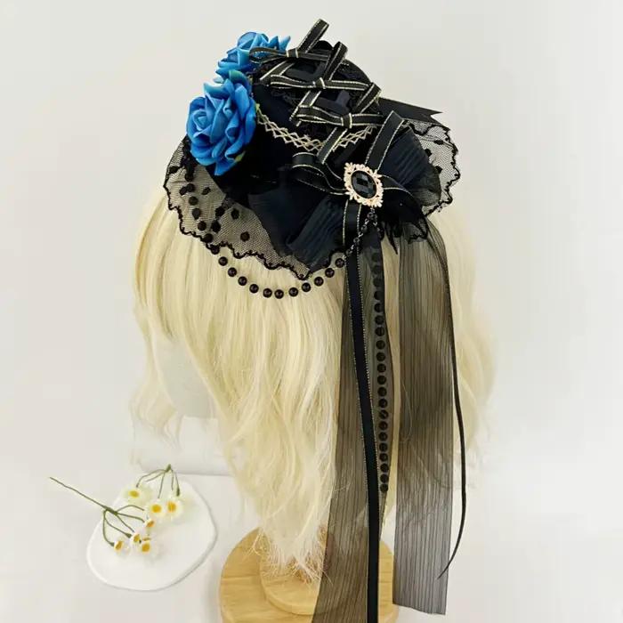 Chapeau gothique Lolita noir