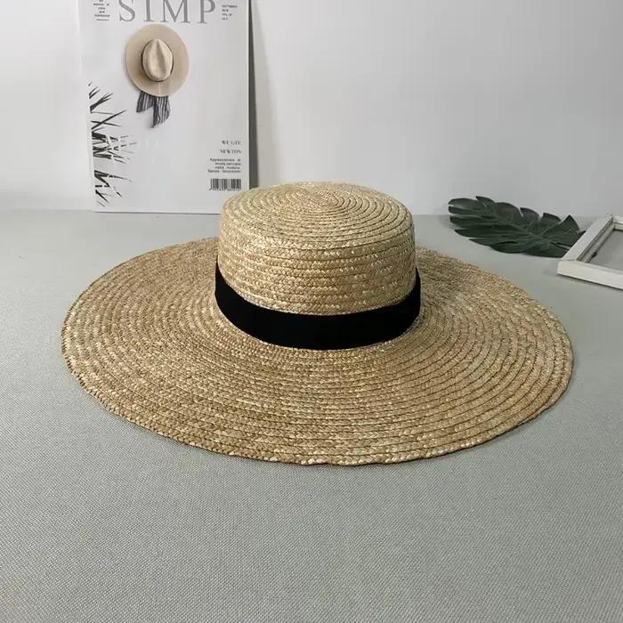 Chapeaux de paille à large bord pour femmes
