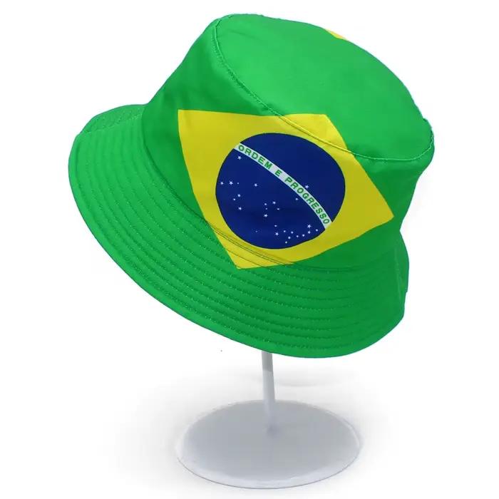 Chapeau Bob Réversible Drapeau Brésilien
