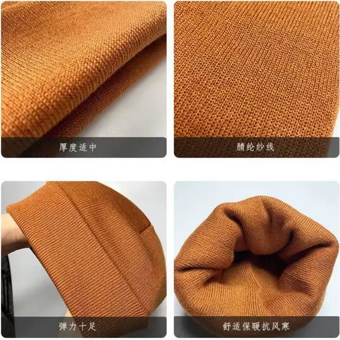 Chapeau froid uni tricoté de couleur unie
