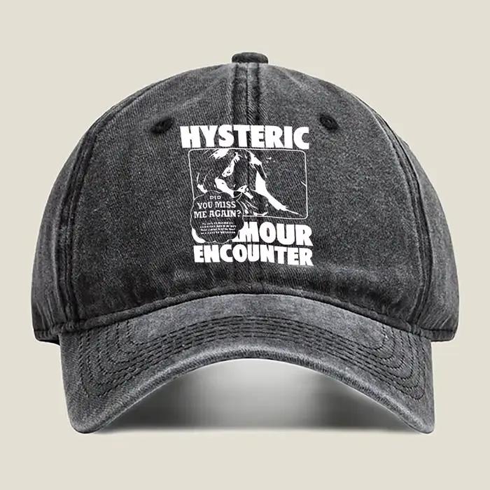 Casquette en jean vieilli style streetwear Hysteric