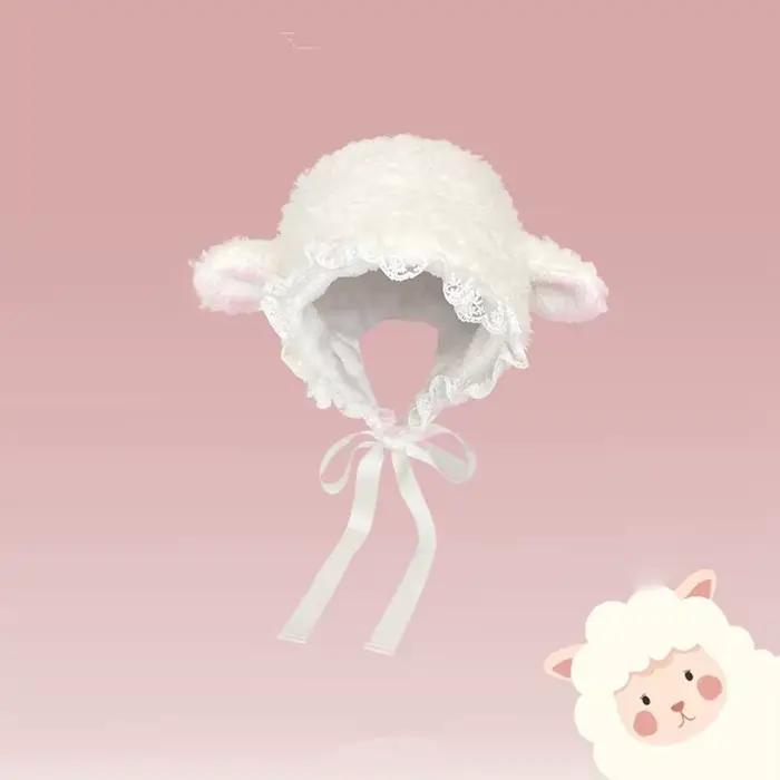 Chapeau d'oreille de mouton de dessin animé pour dames