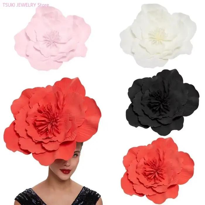 62KE bandeau fascinateur fleur chapeau