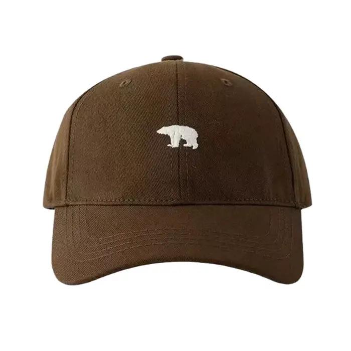 Casquette de baseball respirante brodée d'un ours