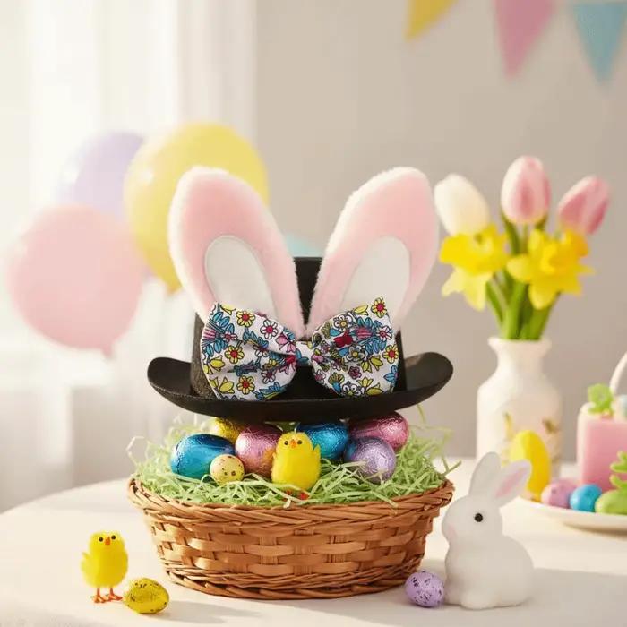 Chapeau de Pâques noir pour événements