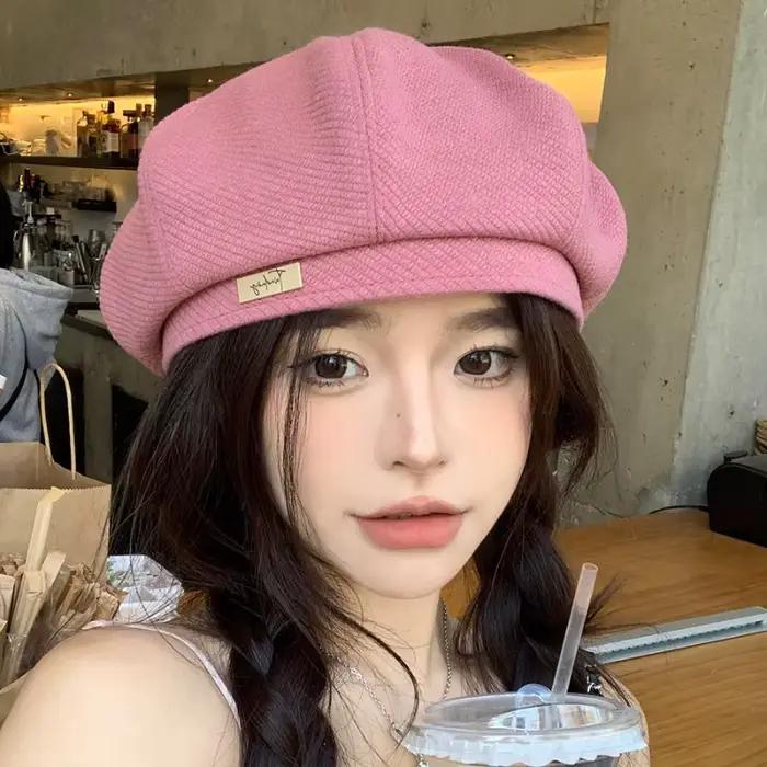 Casquettes octogonales décontractées pour femmes