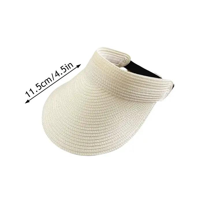 Nouveau Chapeau de Soleil en Paille à Large Bord pour Femme