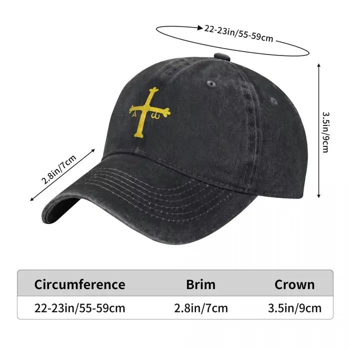 Casquette de baseball rétro en denim pour hommes et femmes