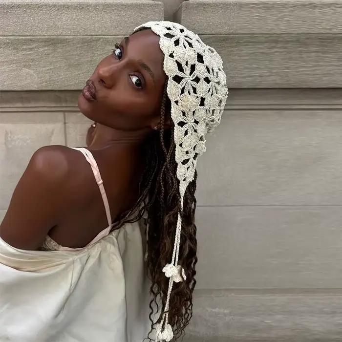 Chapeau sans bord en crochet fait main
