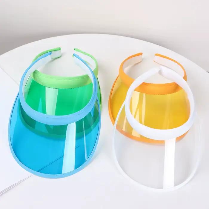 Environmentally Friendly PVC Sun Visor Hat Unisex Lightweight Sports Hat Casual Beach Cap UV Protective Hat Summer Accessories