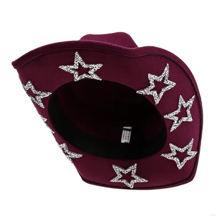 Chapeau occidental avec garniture en étoile