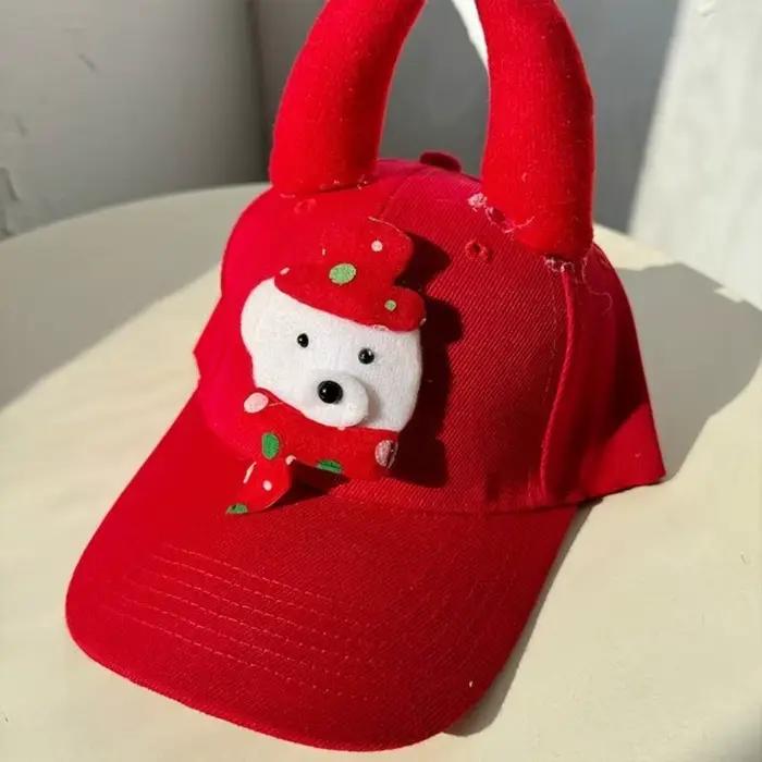 39bd Children Reindeer Baseball Hat pour filles femmes Horn