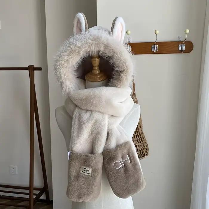 Chapeau de Ski en peluche renard