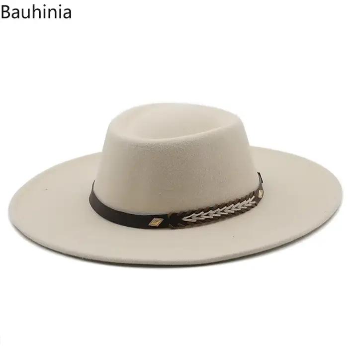 Chapeaux Fedoras en feutre de Style britannique pour femmes et hommes