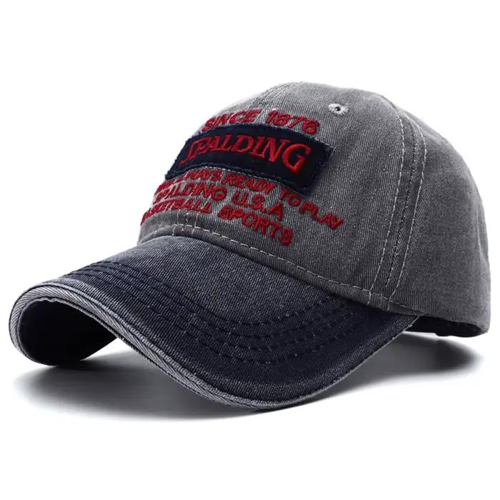 Casquette de baseball vintage à cinq panneaux pour hommes