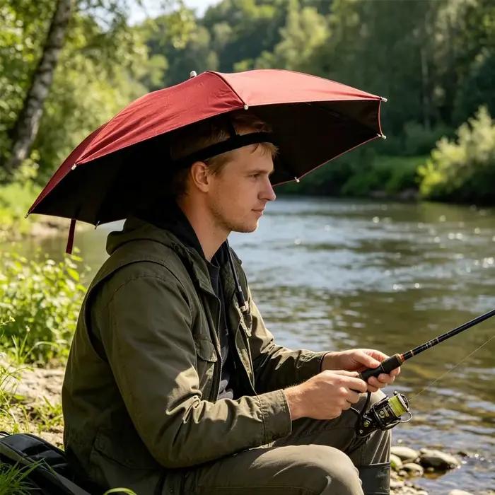 Chapeau parapluie portable pour la tête