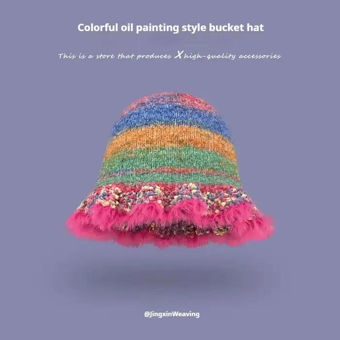 Chapeau seau en tricot pour femmes