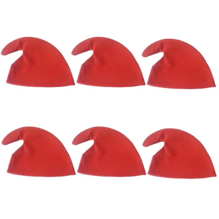 6 chapeaux fête elfe colorés pour noël