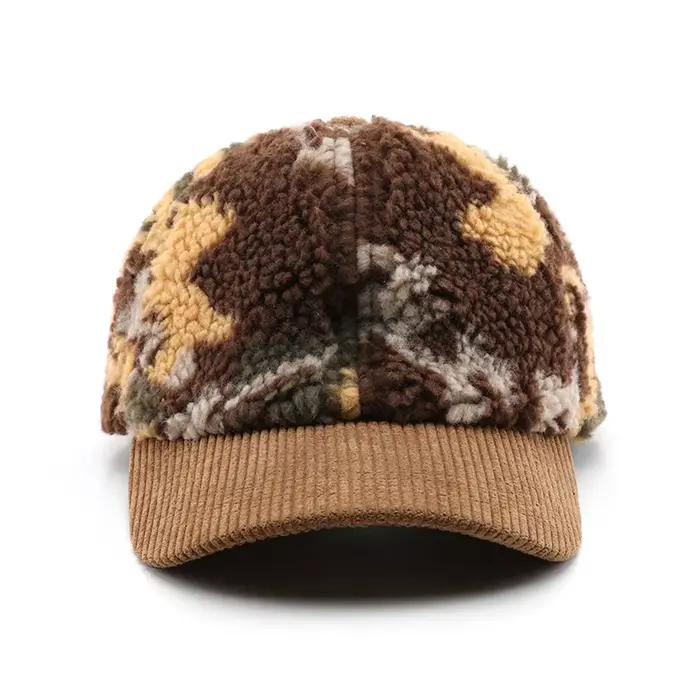 Casquette en velours côtelé camouflage de marque FS pour hommes