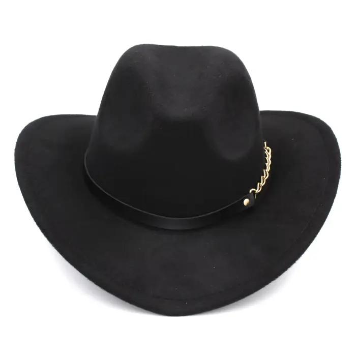 Chapeau de cowboy occidental à large bord