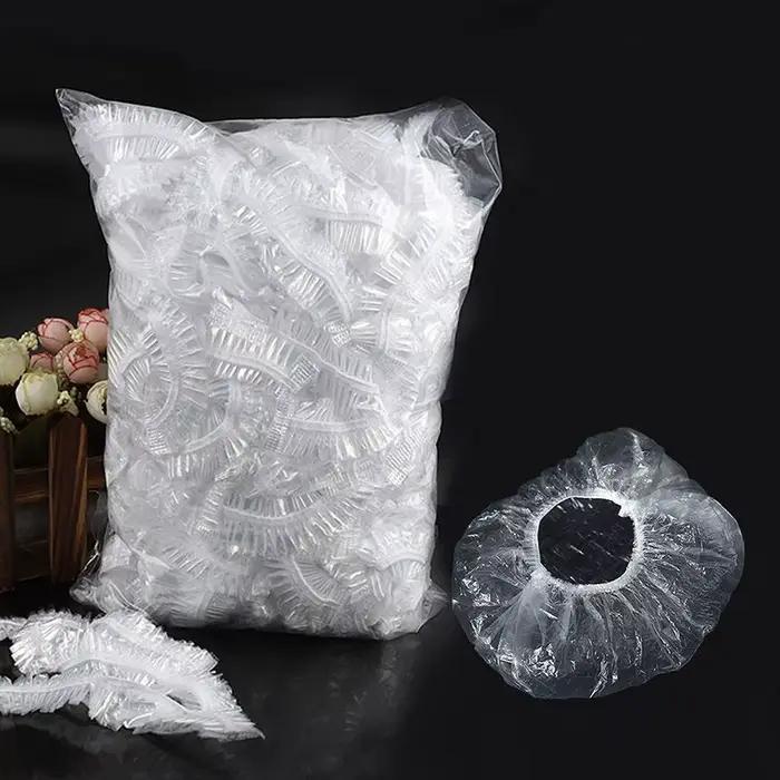 Lot de 100 bonnets de douche élastiques en plastique épaissi 42cm