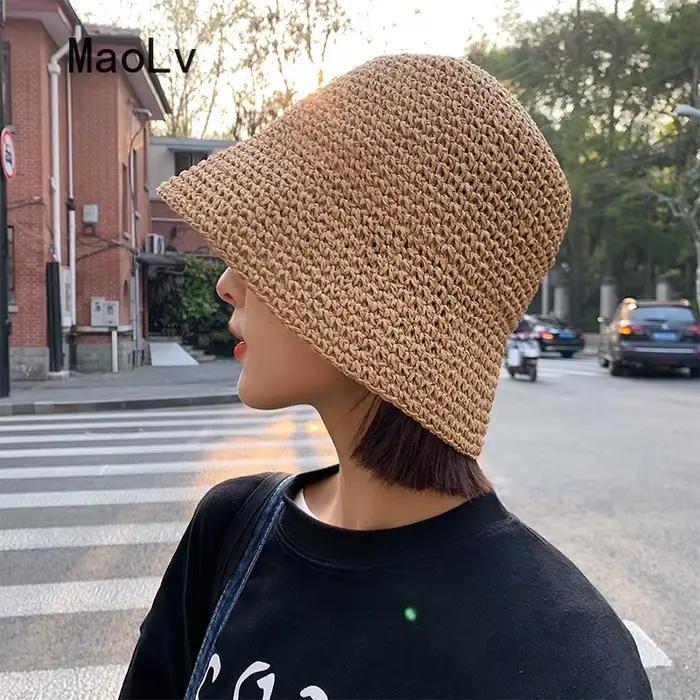Chapeau de paille coréen pour femmes