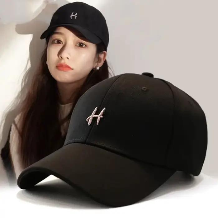 Visière de baseball unisexe avec lettres brodées pour homme et femme protection solaire extérieure randonnée golf sport club chapeau visière polyester quatre saisons