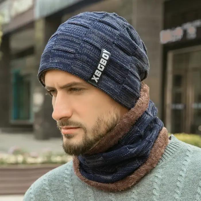 Bonnet et écharpe à doublure polaire chaude pour homme et femme, adapté pour le ski, l'escalade en montagne, les fêtes et les événements spéciaux, disponible en plusieurs couleurs