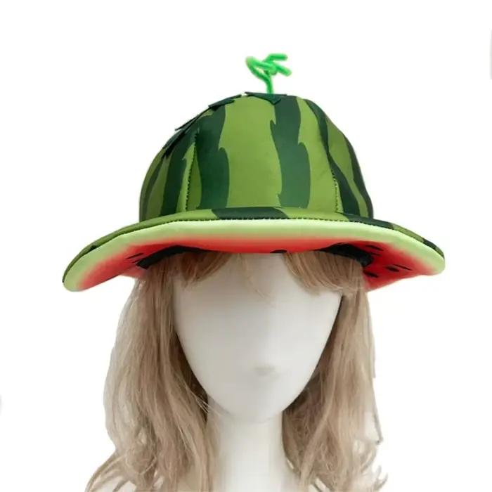 Chapeau de soleil unisexe en forme de pastèque