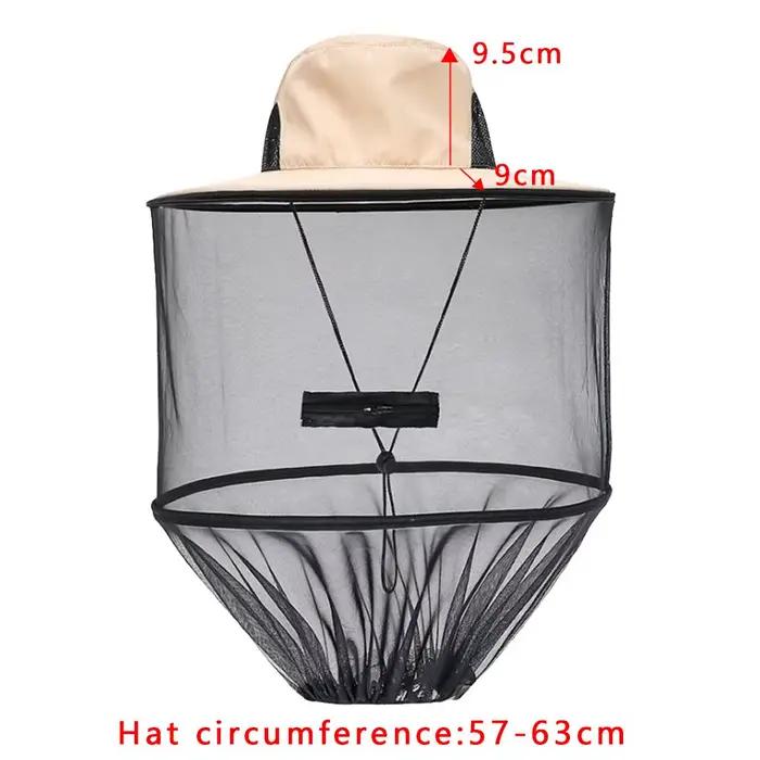 Chapeau anti-moustiques avec filet caché
