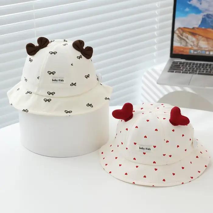 Chapeau de soleil fin pour bébé fille 48 cm