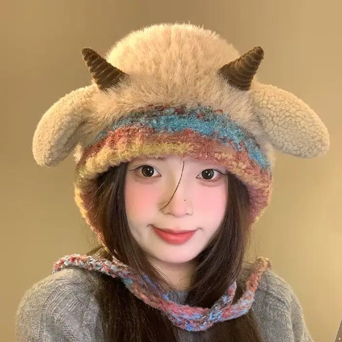 Chapeau coréen en peluche mignon
