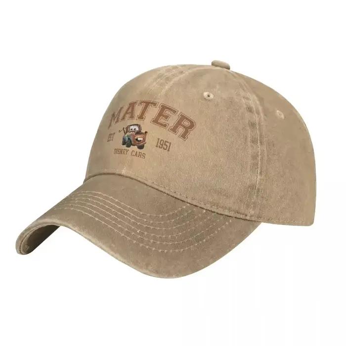 Marron voiture Mater hommes femmes casquettes de Baseball foudre McQueen en détresse