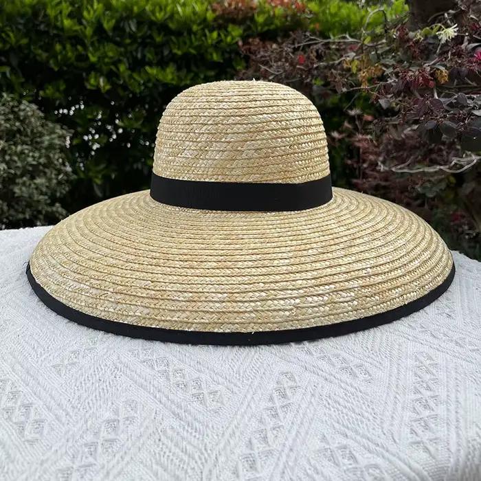 Nouveau Chapeau de Paille Tendance pour Femme