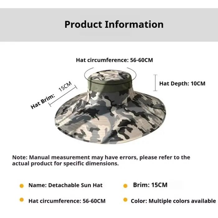 Chapeau de soleil pour homme avec large bord de 15 cm