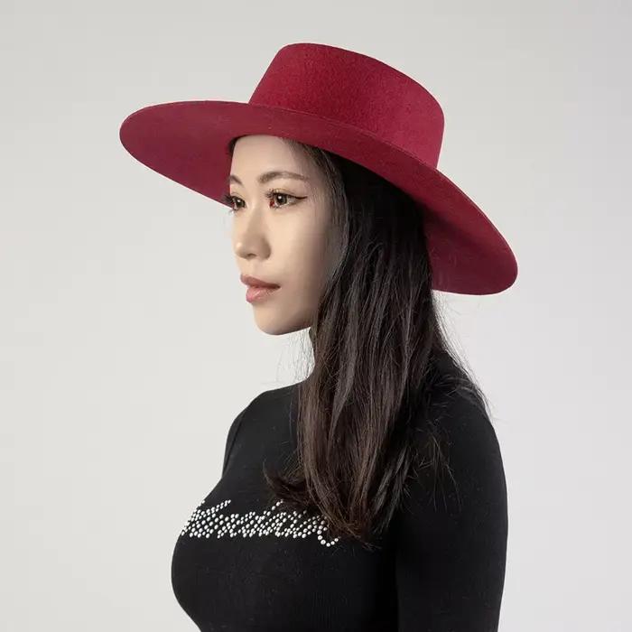 Chapeau Fedora 100% laine pour femmes