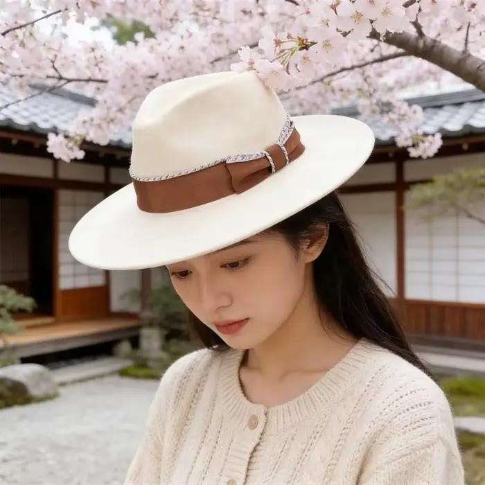 Chapeau seau classique en laine unisexe 39BB