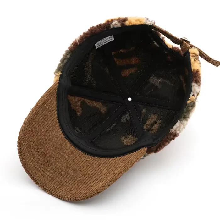 Casquette en velours côtelé camouflage de marque FS pour hommes