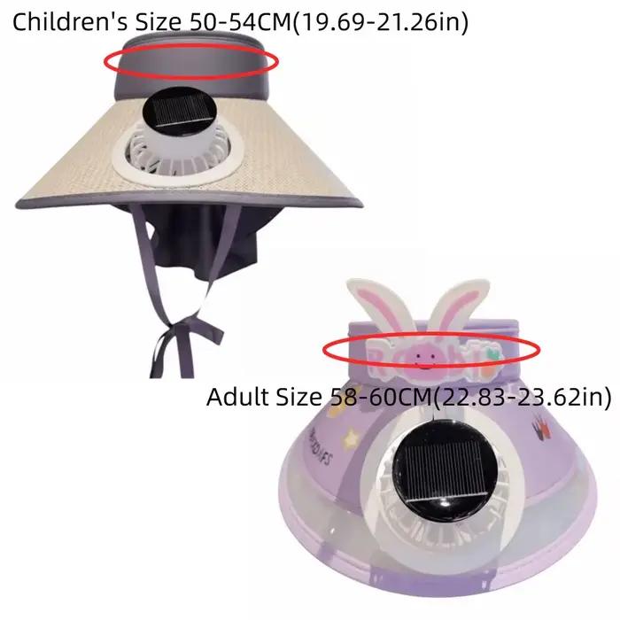 Chapeau de pêche léger à énergie solaire avec protection UV