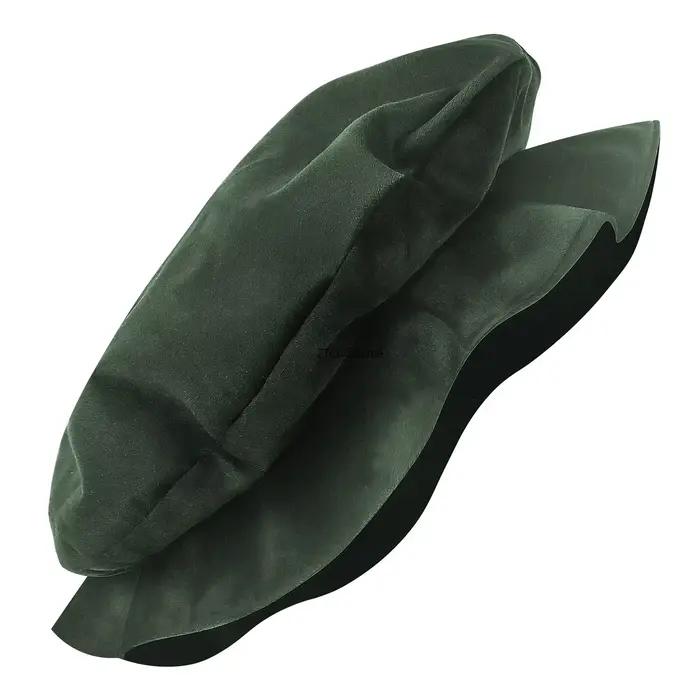 Chapeau Tudor médiéval en daim avec plume