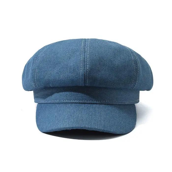 Casquette béret Newsboy en Denim pour femmes