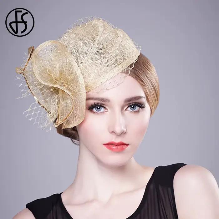 Chapeau de luxe abricot pour femmes