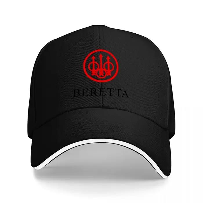 Casquette de baseball noire brodée avec logo Beretta