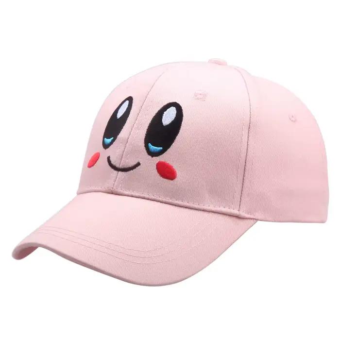 Anime Kawaii Kirby mignon rose Casquette de Baseball Snapback école Style dessin