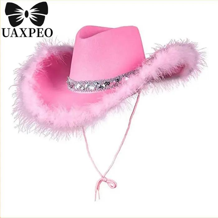 Femmes drôle Performance Costume fête Cosplay Cowboy chapeau Bachelorette