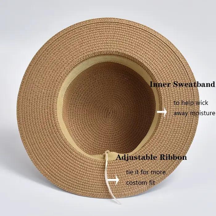 Chapeaux de paille de style français pour femmes élégants chapeaux de soleil de plage protection solaire occassions festives