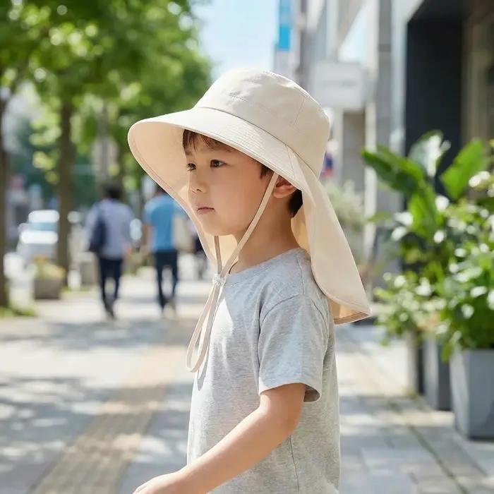Chapeau de pêcheur pour enfants en polyester protection UV style fashion occasion été plage jardin