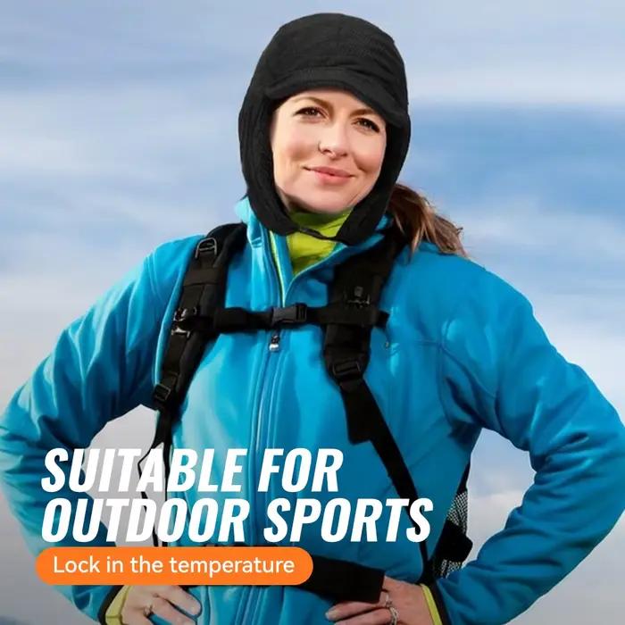 WRELS Chapeau d'hiver thermique avec cache-oreilles