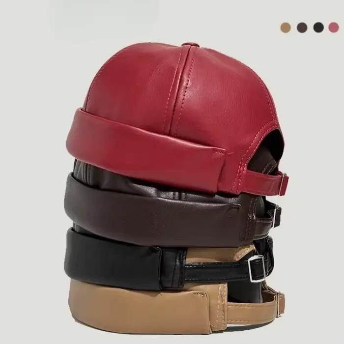 Chapeau de conducteur en cuir PU