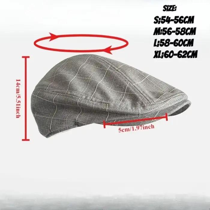 Chapeau de Gavroche unisexe en coton noir et blanc motif à carreaux style célébrité d'Internet pour hommes et femmes occasions spéciales voyage printemps été automne
